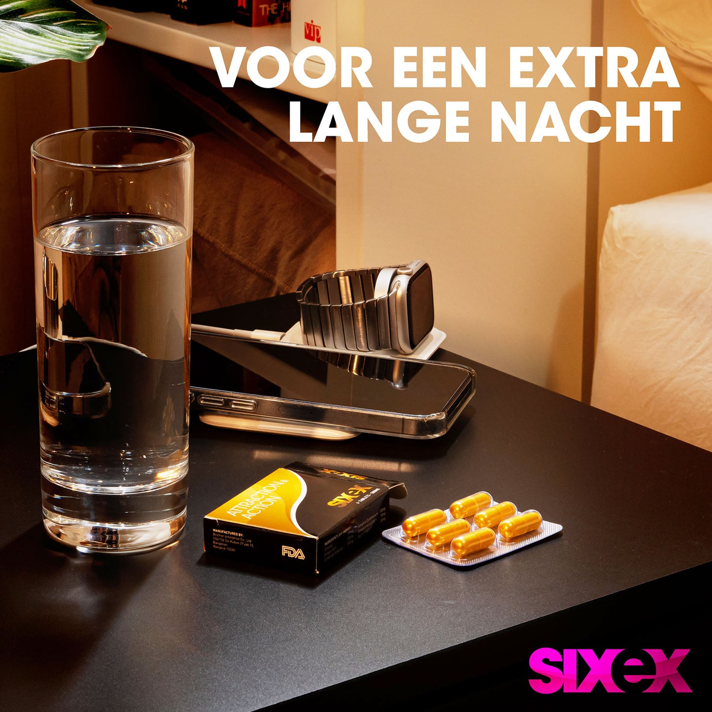 Sixex - Attractie & Actie - 6 Stuks - Goud