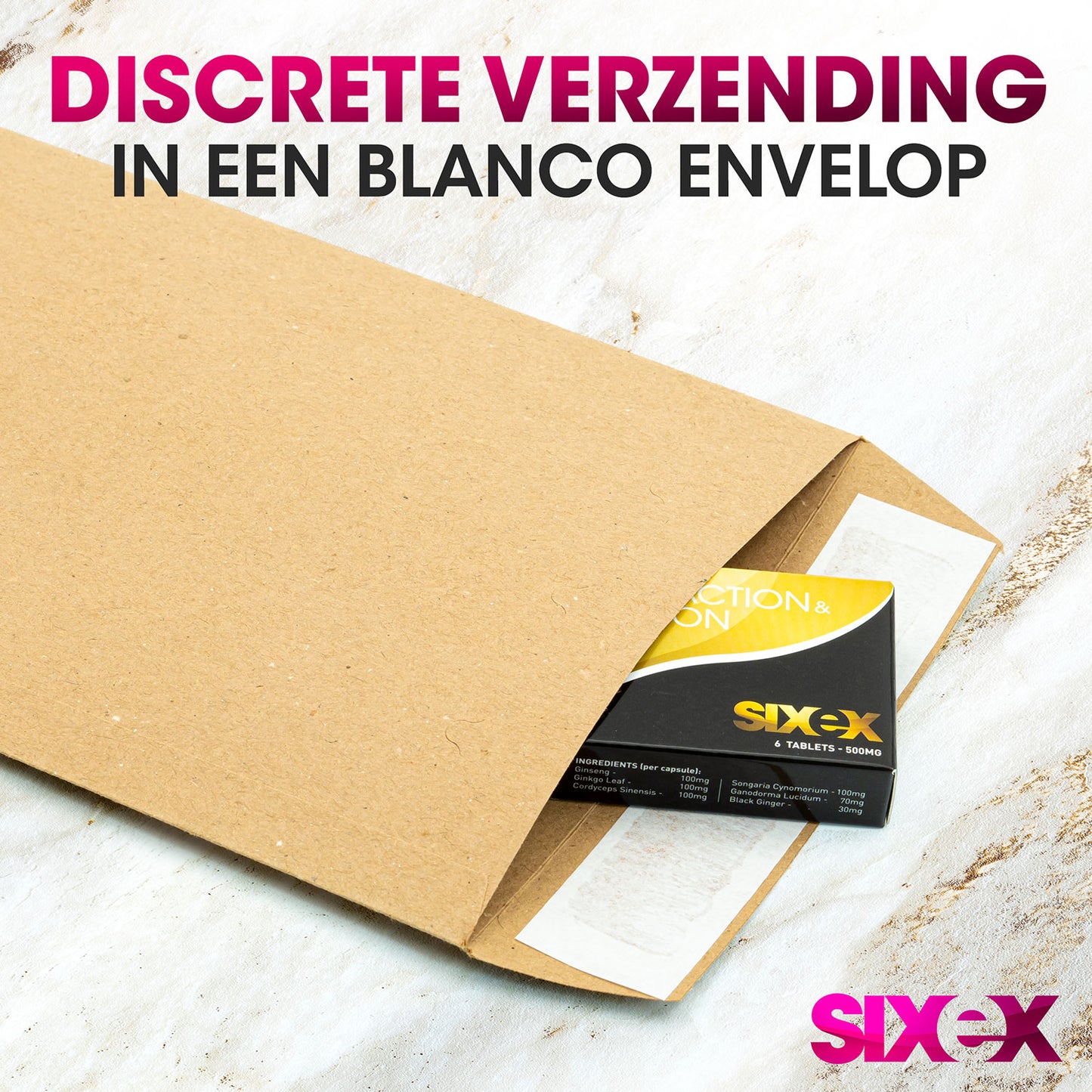 Sixex - Attractie & Actie - 6 Stuks - Goud
