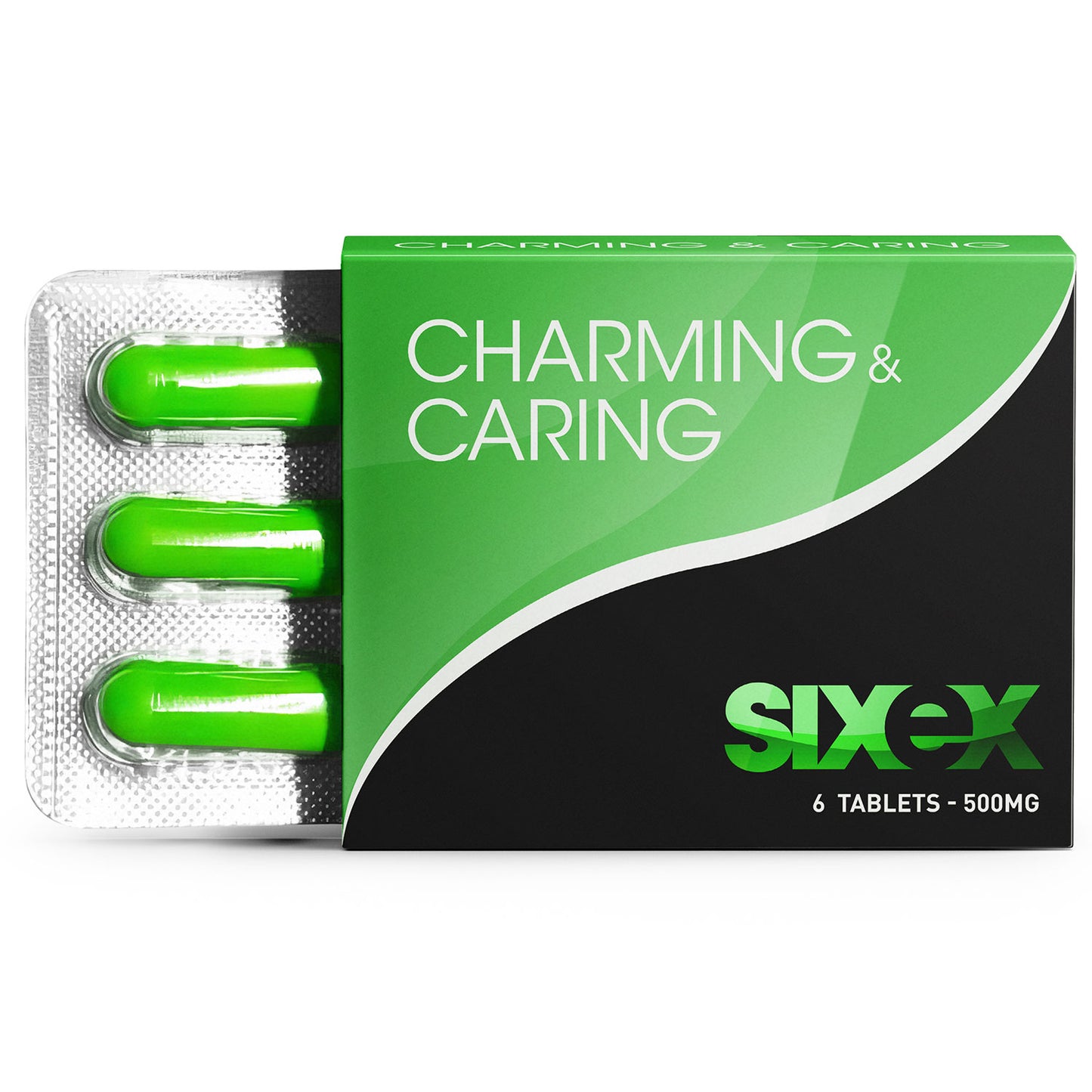 Sixex - Charmant & Zorgzaam - 6 Stuks - Groen