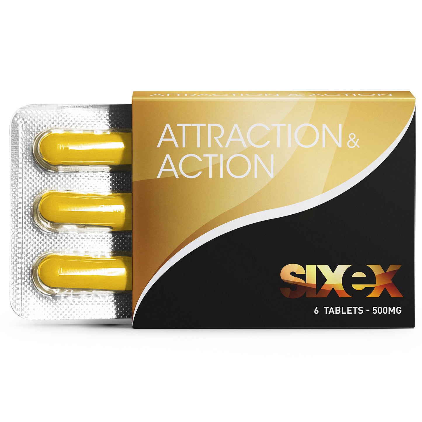 Sixex - Attractie &amp; Actie - 6 Stuks - Goud
