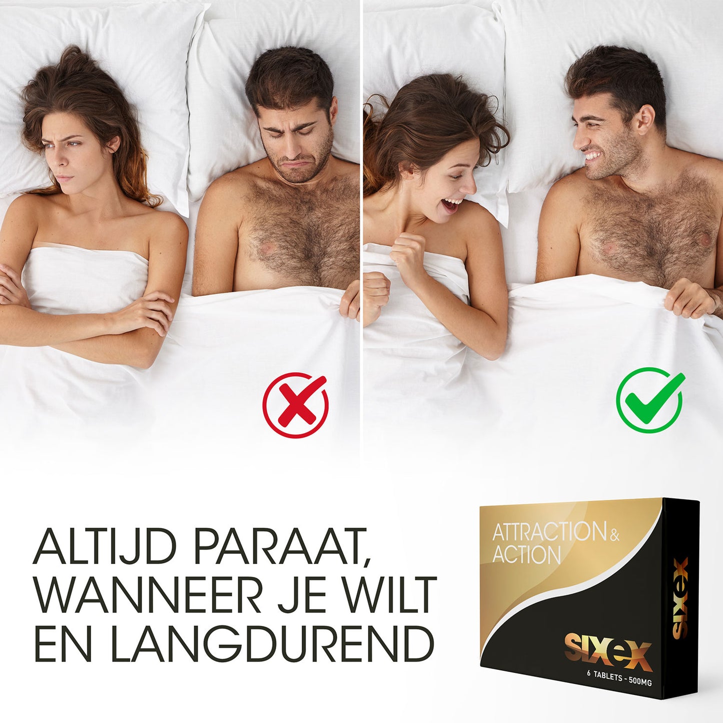 Sixex - Attractie &amp; Actie - 6 Stuks - Goud