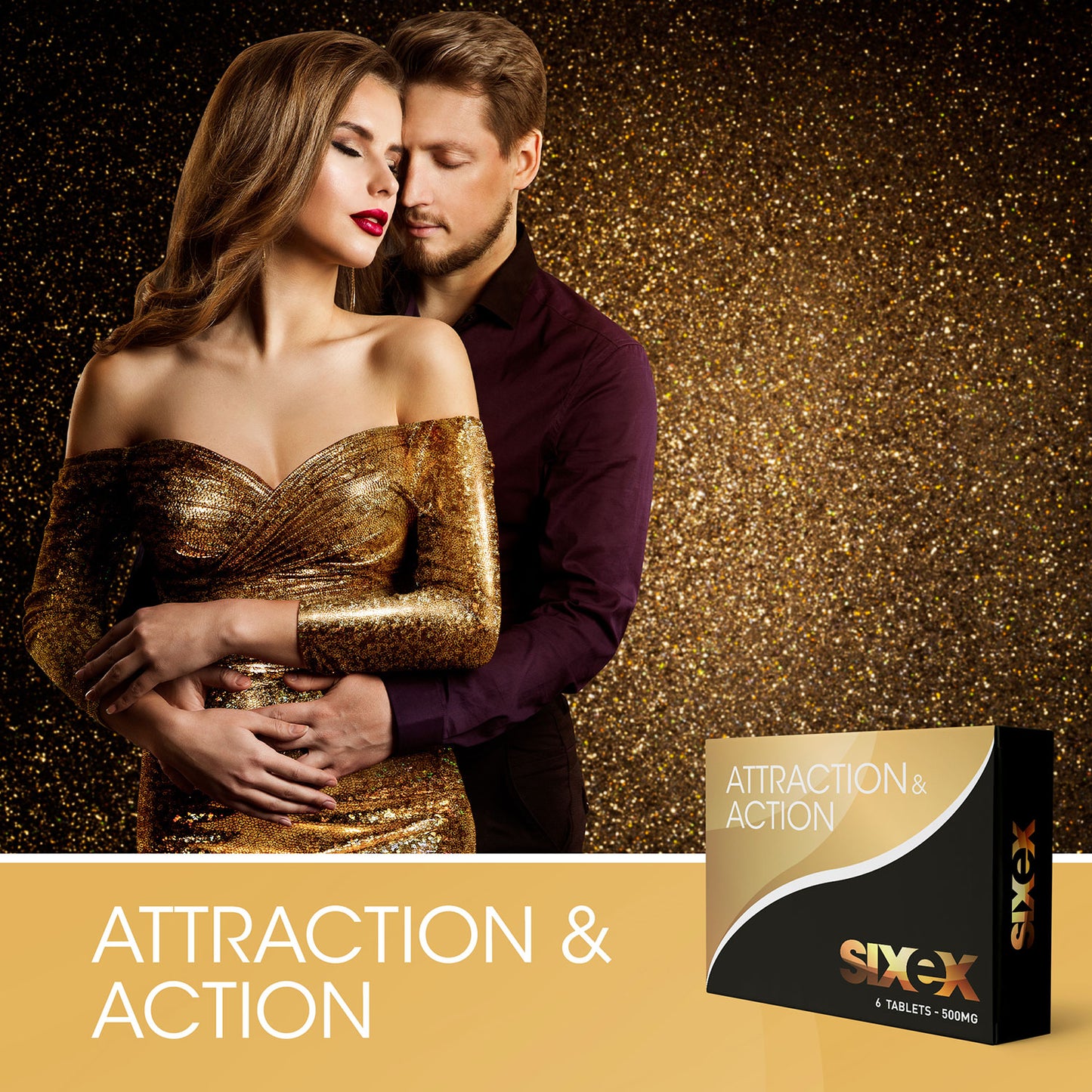 Sixex - Attractie &amp; Actie - 6 Stuks - Goud