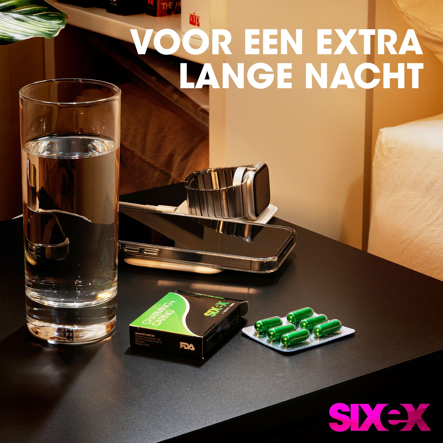 Sixex - Charmant &amp; Zorgzaam - 6 Stuks - Groen