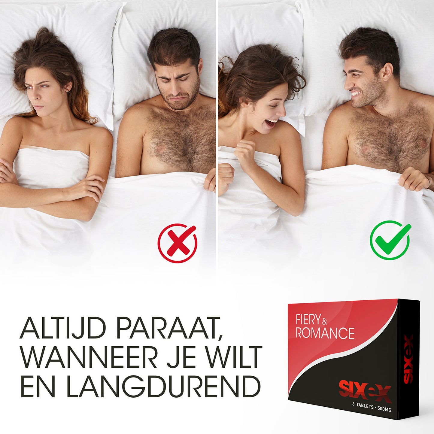 Sixex - Vurig &amp; Romantiek - 6 Stuks - Rood