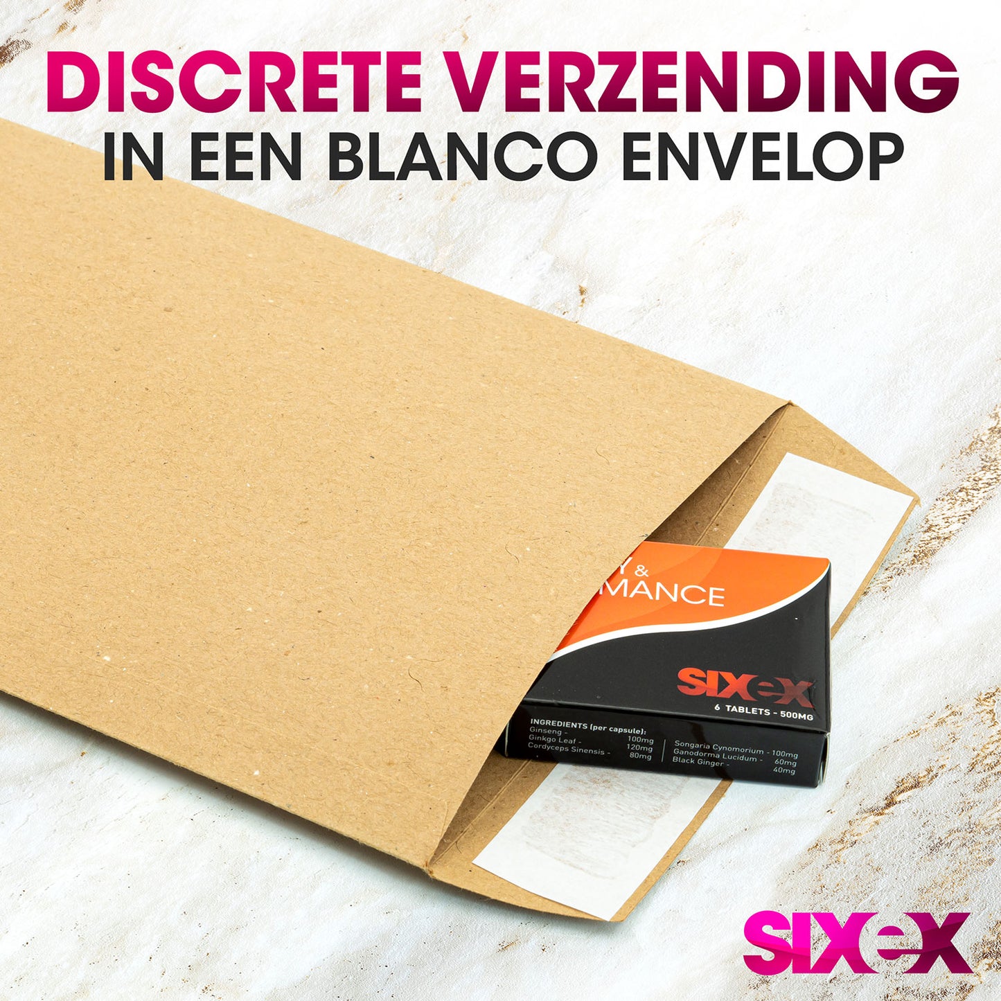 Sixex - Vurig &amp; Romantiek - 6 Stuks - Rood